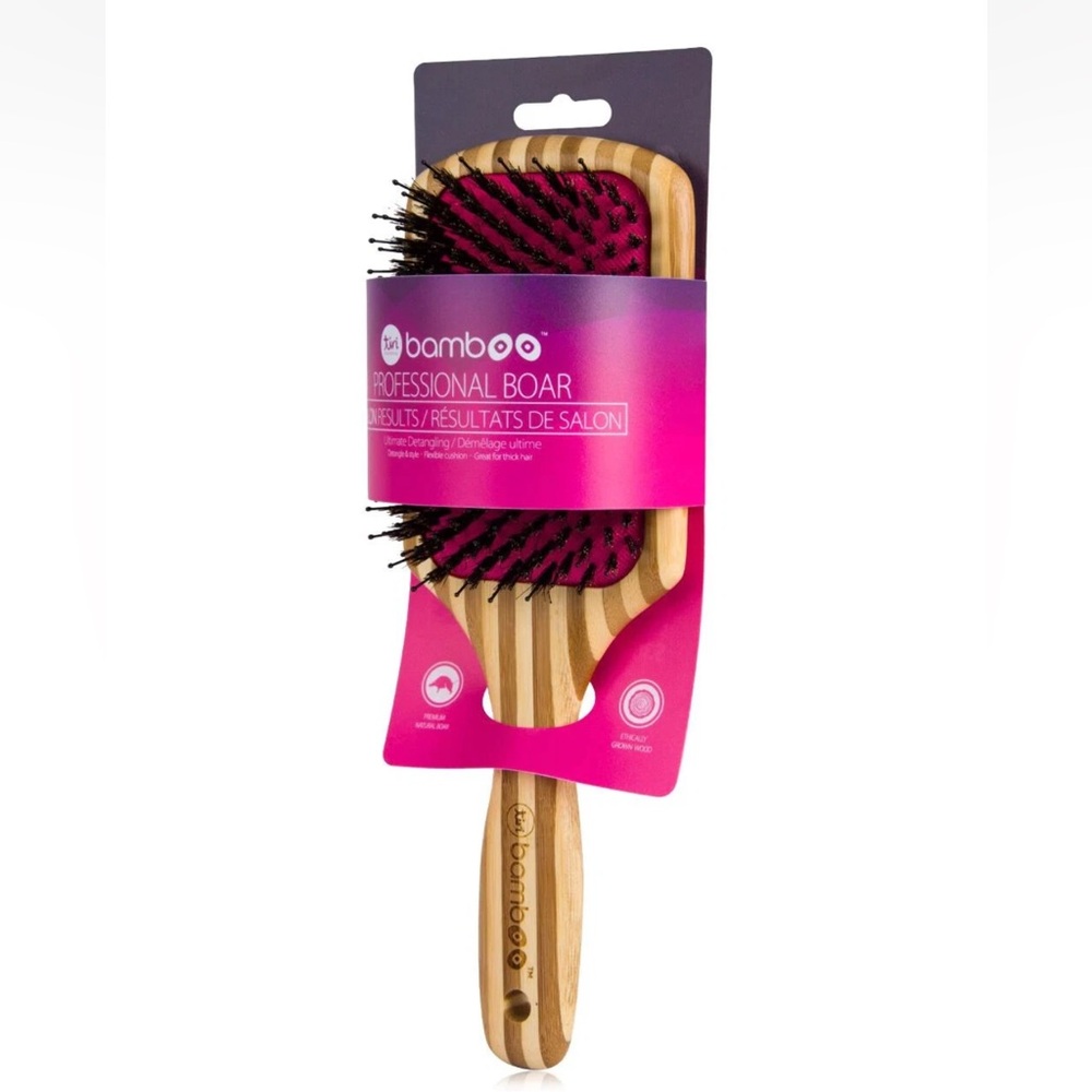 BAMBOO Tiripro Detangling XL Paddle Brush with Boar Bristles